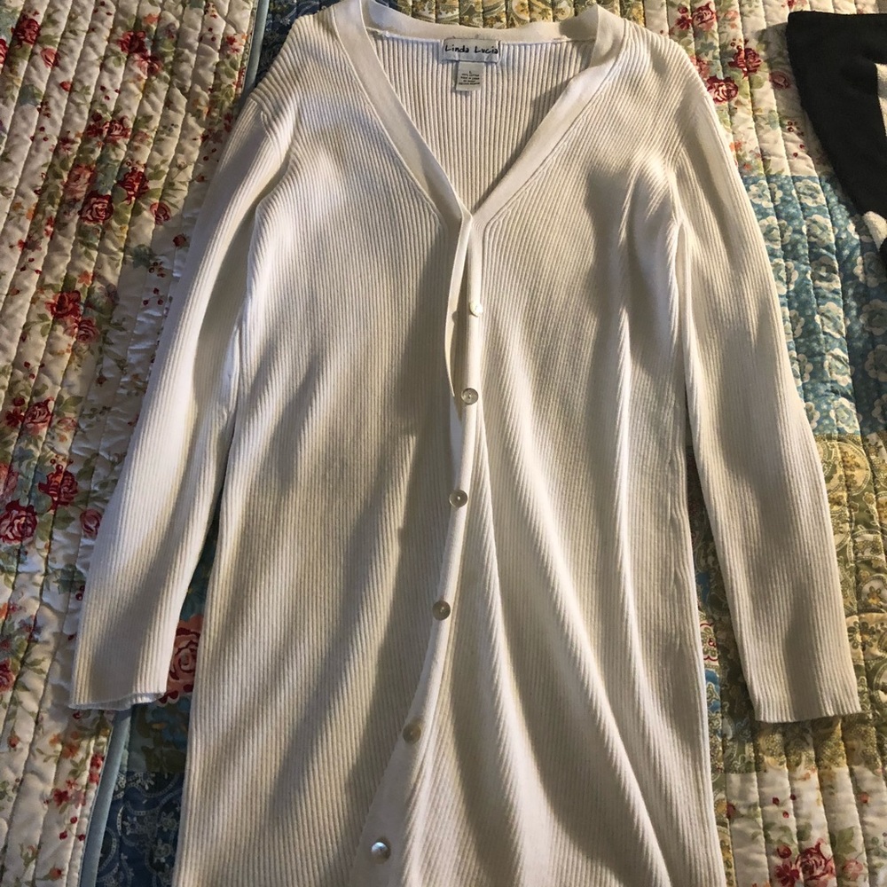Long white button down dress